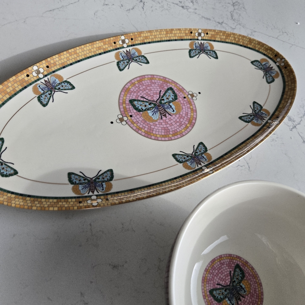 Anthropologie Bistro Butterfly Oval Platter - Picture 9 of 12